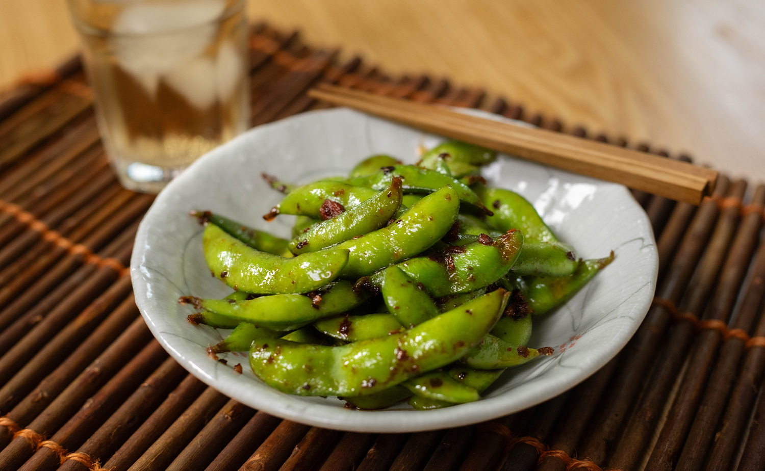 Spicy Edamame (ถั่วแระญี่ปุ่นซอสพริก)